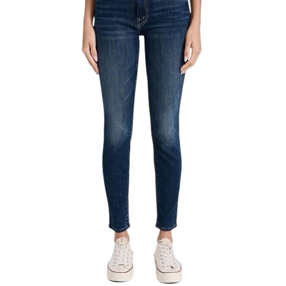 MOTHER Women's High Waisted Looker Denim Blue Slim Fit Ankle Jeans SZ 26 - Picture 1 of 16
